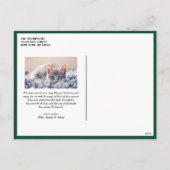 世界のクリスマスカロルの緑の写真への喜び シーズンポストカード (裏面)