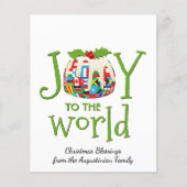 世界のクリスマスカードに喜びを与える (正面)