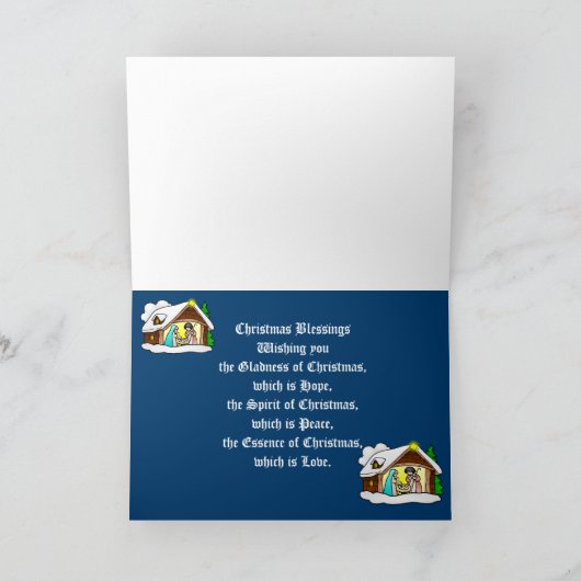 世界のクリスマスカードへの喜び シーズンカード (内部)