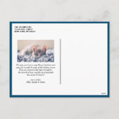 世界のクリスマスキャロルブルー写真への喜び シーズンポストカード (裏面)