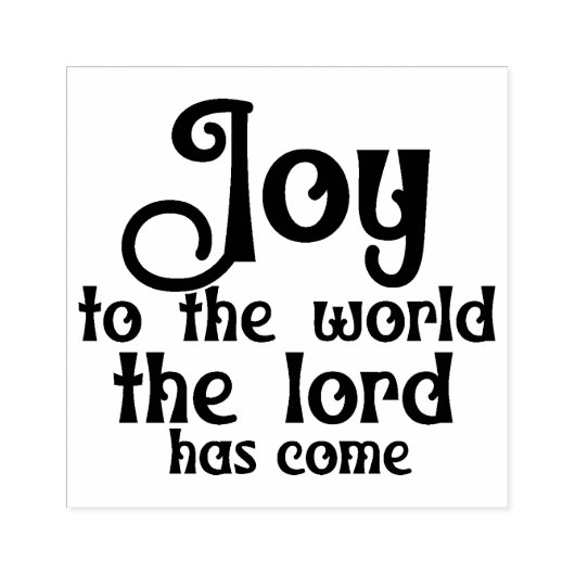 世界のクリスマススススススススススクエアの木に喜び ラバースタンプ (インプリント)