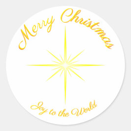 世界のクリスマススターへの喜び ラウンドシール