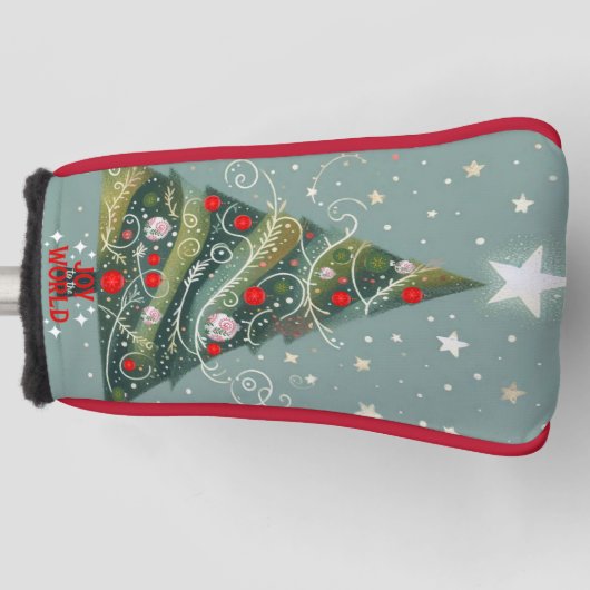 世界のクリスマスツリーへの喜び ゴルフヘッドカバー (正面)