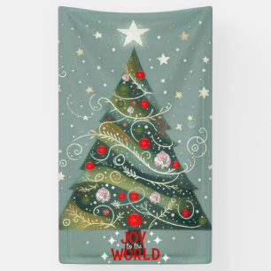 世界のクリスマスツリーへの喜び 横断幕