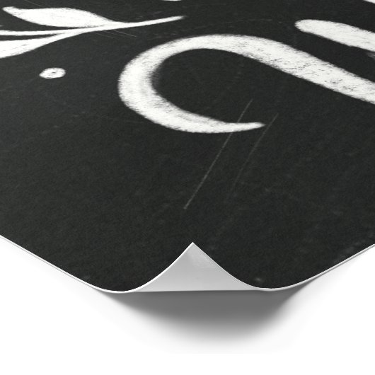 世界のクリスマストナカイの黒板への喜び ポスター (角)