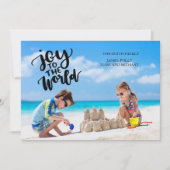 世界のクリスマスフォトカードへの喜び シーズンカード (正面)