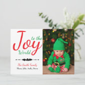 世界のクリスマスフォトカードへの喜び シーズンカード (スタンド正面)