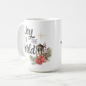 世界のクリスマスマグカップへの喜び コーヒーマグカップ (正面左)