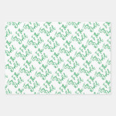 世界のクリスマスモダンタイポグラフィへの喜び ラッピングペーパーシート (正面3)