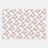 世界のクリスマスモダンタイポグラフィへの喜び ラッピングペーパーシート (正面)