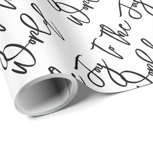 世界のクリスマスモダンタイポグラフィへの喜び ラッピングペーパー (ロールコーナー)