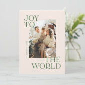 世界のクリスマスモダン写真への喜び シーズンカード (スタンド正面)