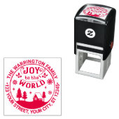 世界のクリスマスランドスケープの名前のアドレスへの喜び セルフインキングスタンプ (インサイチュ)