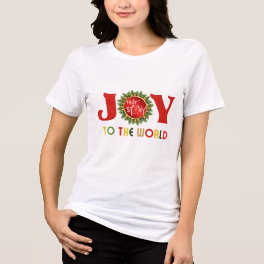 世界のクリスマスリース トライブレンドＴシャツ (正面)