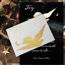 世界のクリスマス休暇に喜び実在金ゴールド 箔カード