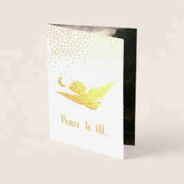 世界のクリスマス休暇に喜び実在金ゴールド 箔カード