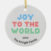 世界のクリスマス写真への喜び セラミックオーナメント (正面)