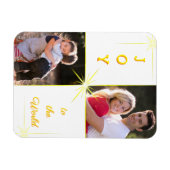 世界のクリスマス写真への喜び マグネット (横)