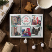 世界のクリスマス写真コラージュへの喜び