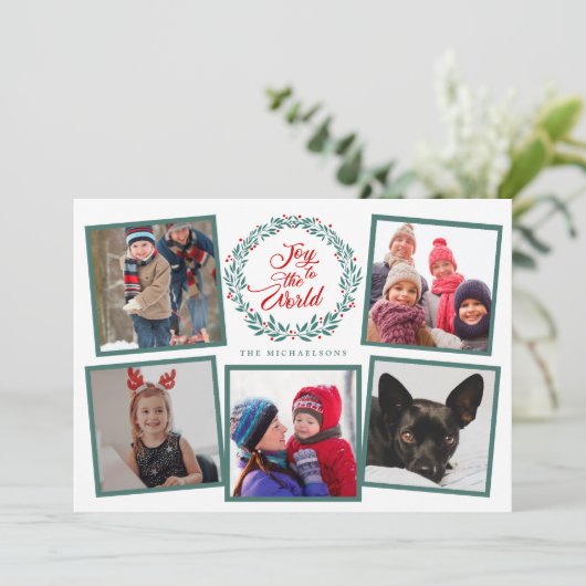 世界のクリスマス写真コラージュへの喜び (スタンド正面)