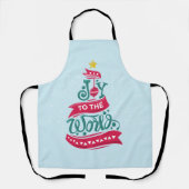 世界のクリスマス引用文タイポグラフィ エプロン (正面)