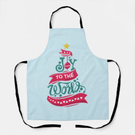 世界のクリスマス引用文タイポグラフィ エプロン