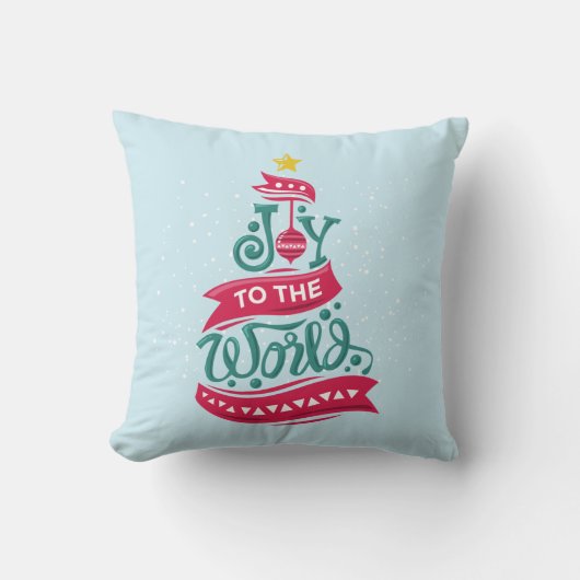 世界のクリスマス引用文タイポグラフィ クッション (正面)