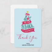 世界のクリスマス引用文タイポグラフィ サンキューカード (正面/裏面)