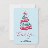 世界のクリスマス引用文タイポグラフィ サンキューカード (正面)