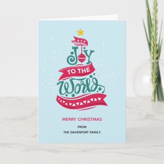 世界のクリスマス引用文タイポグラフィ シーズンカード (正面)