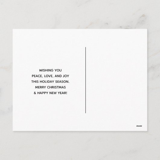 世界のクリスマス引用文タイポグラフィ シーズンポストカード (裏面)