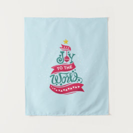 世界のクリスマス引用文タイポグラフィ タペストリー