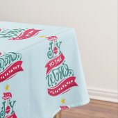 世界のクリスマス引用文タイポグラフィ テーブルクロス (インサイチュ)