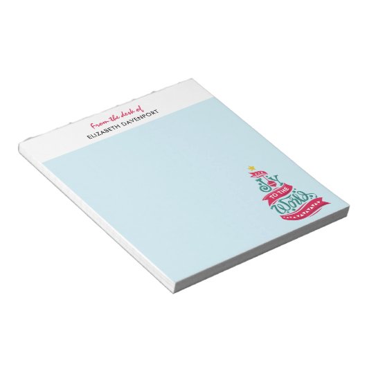 世界のクリスマス引用文タイポグラフィ ノートパッド (アングル)