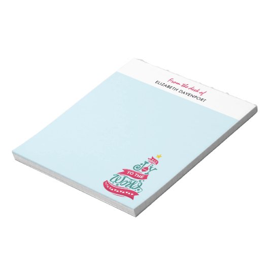 世界のクリスマス引用文タイポグラフィ ノートパッド (回転)