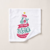 世界のクリスマス引用文タイポグラフィ バスタオルセット (ウォッシュタオル)