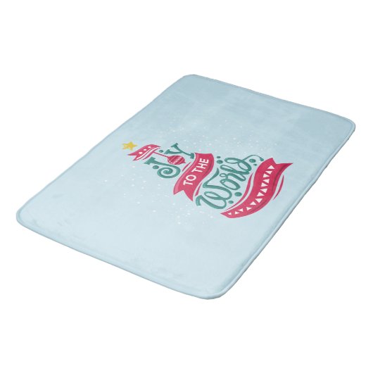 世界のクリスマス引用文タイポグラフィ バスマット (アングル)