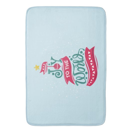 世界のクリスマス引用文タイポグラフィ バスマット (正面縦)