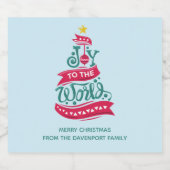 世界のクリスマス引用文タイポグラフィ ビールラベル (シングルラベル)