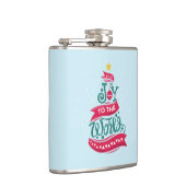 世界のクリスマス引用文タイポグラフィ フラスク (右)