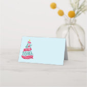 世界のクリスマス引用文タイポグラフィ プレイスカード (正面)