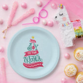 世界のクリスマス引用文タイポグラフィ ペーパープレート (パーティー)