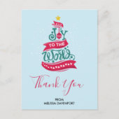 世界のクリスマス引用文タイポグラフィ ポストカード (正面)