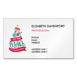 世界のクリスマス引用文タイポグラフィ マグネット名刺