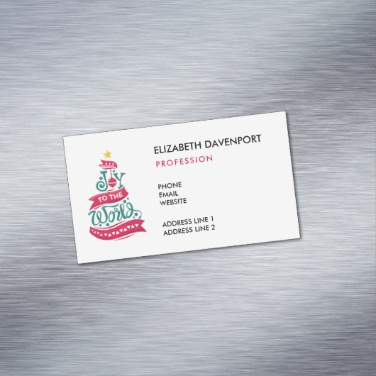 世界のクリスマス引用文タイポグラフィ マグネット名刺 (インサイチュ)