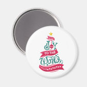 世界のクリスマス引用文タイポグラフィ マグネット (正面/裏面)