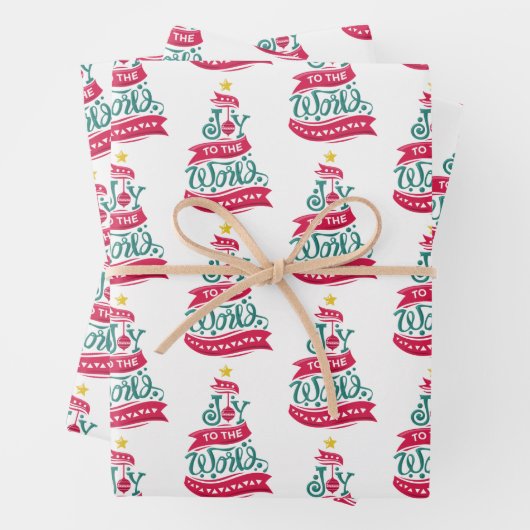 世界のクリスマス引用文タイポグラフィ ラッピングペーパーシート (インサイチュ)