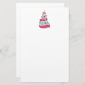 世界のクリスマス引用文タイポグラフィ 便箋 (正面/裏面)