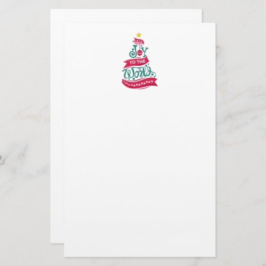 世界のクリスマス引用文タイポグラフィ 便箋 (正面/裏面)