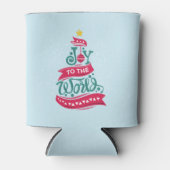 世界のクリスマス引用文タイポグラフィ 缶クーラー (正面)
